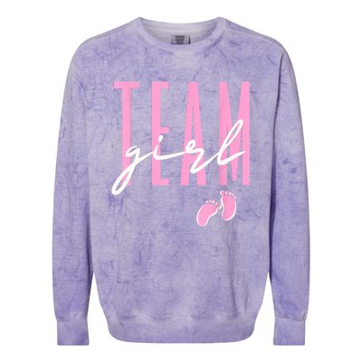 Team Girl Gender Reveal Baby Shower Pink Or Blue Colorblast Crewneck Sweatshirt