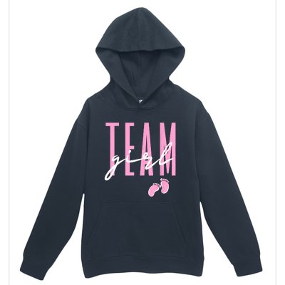 Team Girl Gender Reveal Baby Shower Pink Or Blue Urban Pullover Hoodie