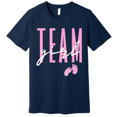 Team Girl Gender Reveal Baby Shower Pink Or Blue Premium T-Shirt