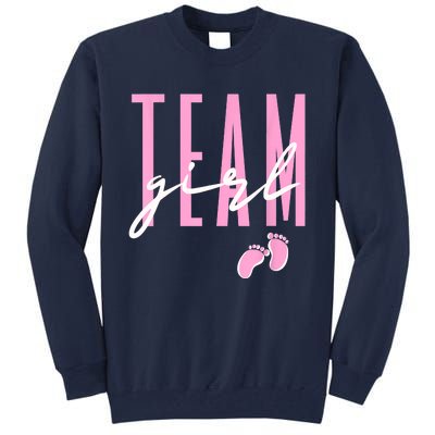 Team Girl Gender Reveal Baby Shower Pink Or Blue Tall Sweatshirt