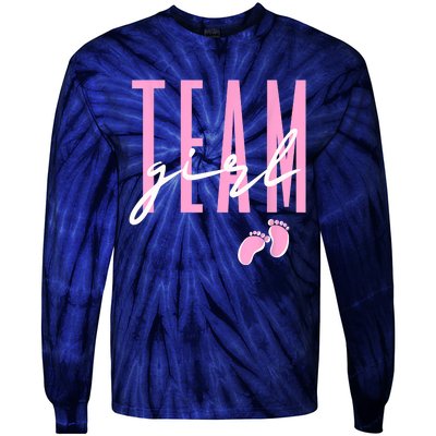 Team Girl Gender Reveal Baby Shower Pink Or Blue Tie-Dye Long Sleeve Shirt