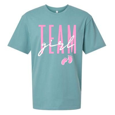 Team Girl Gender Reveal Baby Shower Pink Or Blue Sueded Cloud Jersey T-Shirt