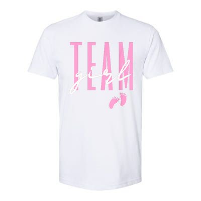 Team Girl Gender Reveal Baby Shower Pink Or Blue Softstyle CVC T-Shirt