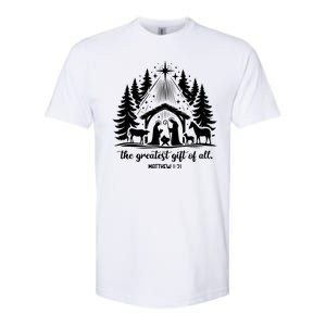 The Greatest Gift Of All Matthew 1:21 Christmas Softstyle CVC T-Shirt