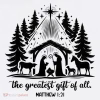 The Greatest Gift Of All Matthew 1:21 Christmas Cooling Performance Crew T-Shirt