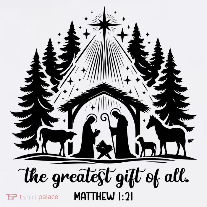 The Greatest Gift Of All Matthew 1:21 Christmas Cooling Performance Crew T-Shirt