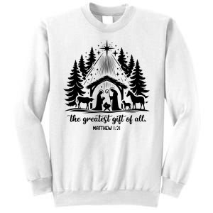 The Greatest Gift Of All Matthew 1:21 Christmas Sweatshirt