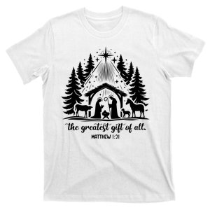 The Greatest Gift Of All Matthew 1:21 Christmas T-Shirt