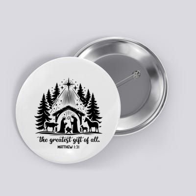 The Greatest Gift Of All Matthew 1:21 Christmas Button