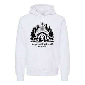 The Greatest Gift Of All Matthew 1:21 Christmas Premium Hoodie