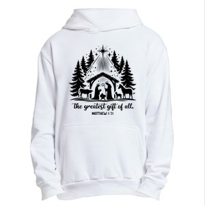 The Greatest Gift Of All Matthew 1:21 Christmas Urban Pullover Hoodie