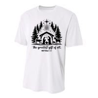 The Greatest Gift Of All Matthew 1:21 Christmas Performance Sprint T-Shirt