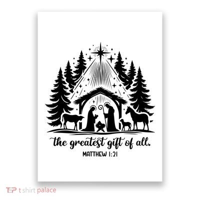 The Greatest Gift Of All Matthew 1:21 Christmas Poster