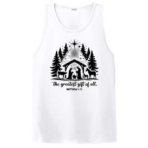 The Greatest Gift Of All Matthew 1:21 Christmas PosiCharge Competitor Tank