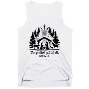 The Greatest Gift Of All Matthew 1:21 Christmas Tank Top