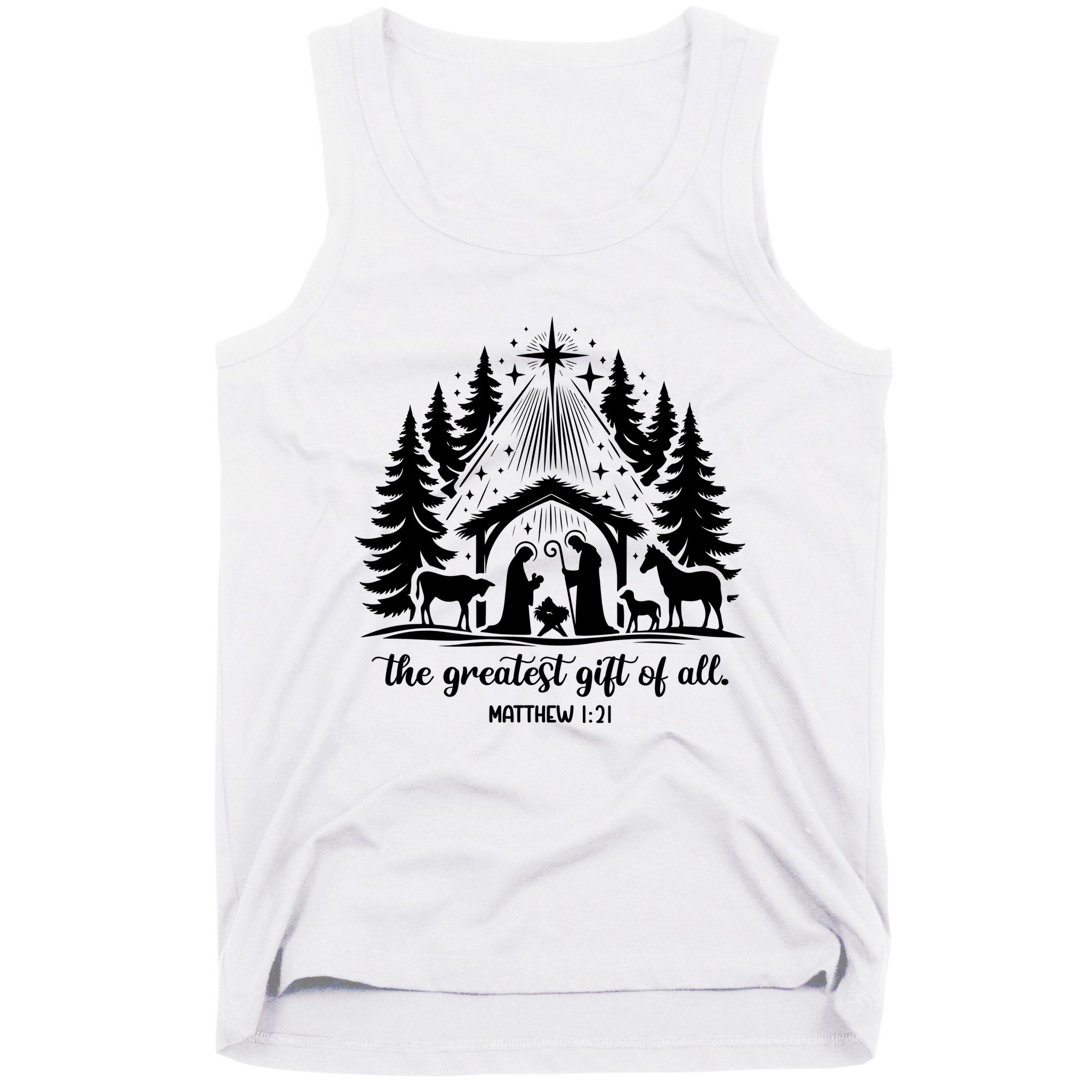 The Greatest Gift Of All Matthew 1:21 Christmas Tank Top