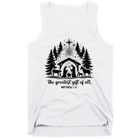 The Greatest Gift Of All Matthew 1:21 Christmas Tank Top