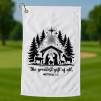 The Greatest Gift Of All Matthew 1:21 Christmas Golf Towel