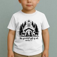 The Greatest Gift Of All Matthew 1:21 Christmas Toddler T-Shirt