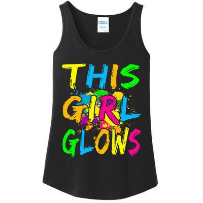 This Girl Glows Retro 80s Party Ladies Essential Tank