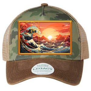 The Great Golden Ratio Wave Legacy Tie Dye Trucker Hat