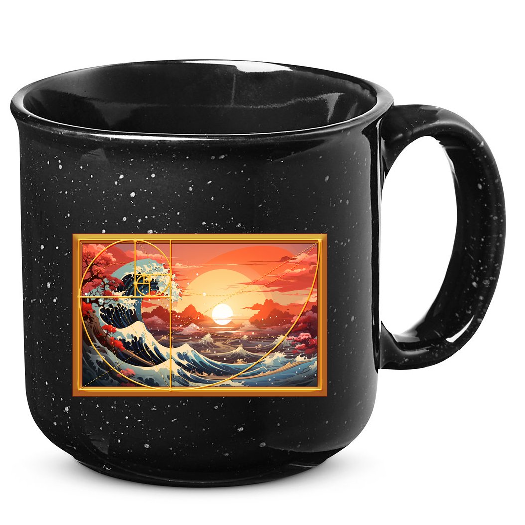 The Great Golden Ratio Wave 15oz Campfire Ceramic Mug