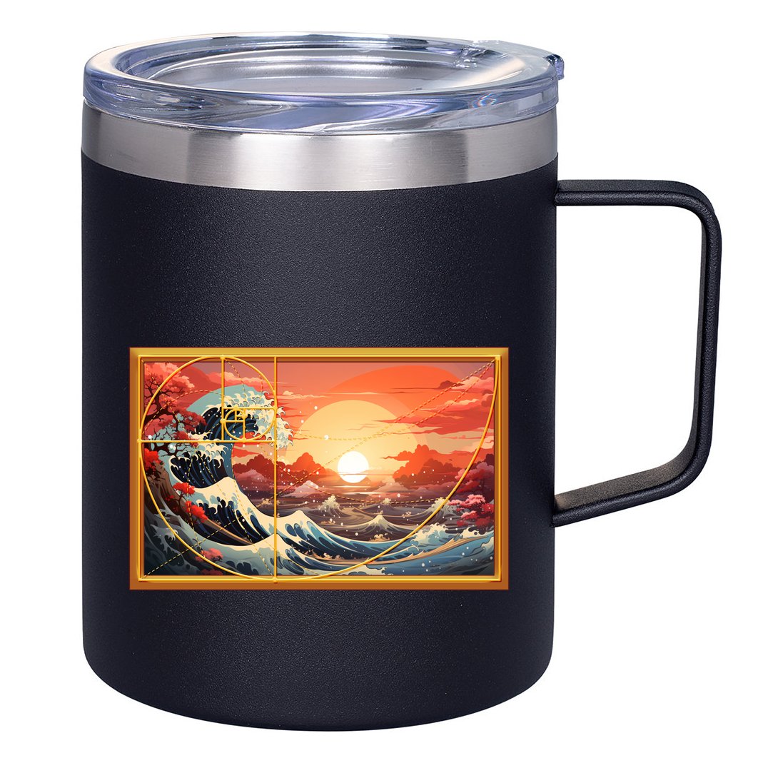 The Great Golden Ratio Wave 12oz Stainless Steel Coffee Mug