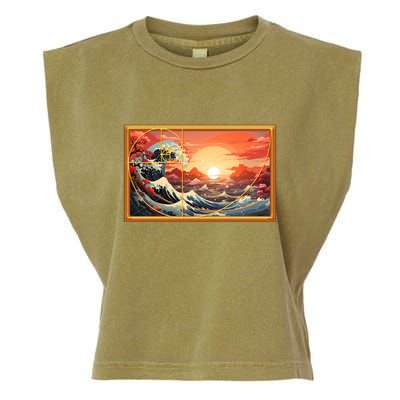 The Great Golden Ratio Wave Garment-Dyed Women's Muscle Tee