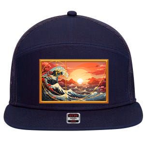 The Great Golden Ratio Wave 7 Panel Mesh Trucker Snapback Hat