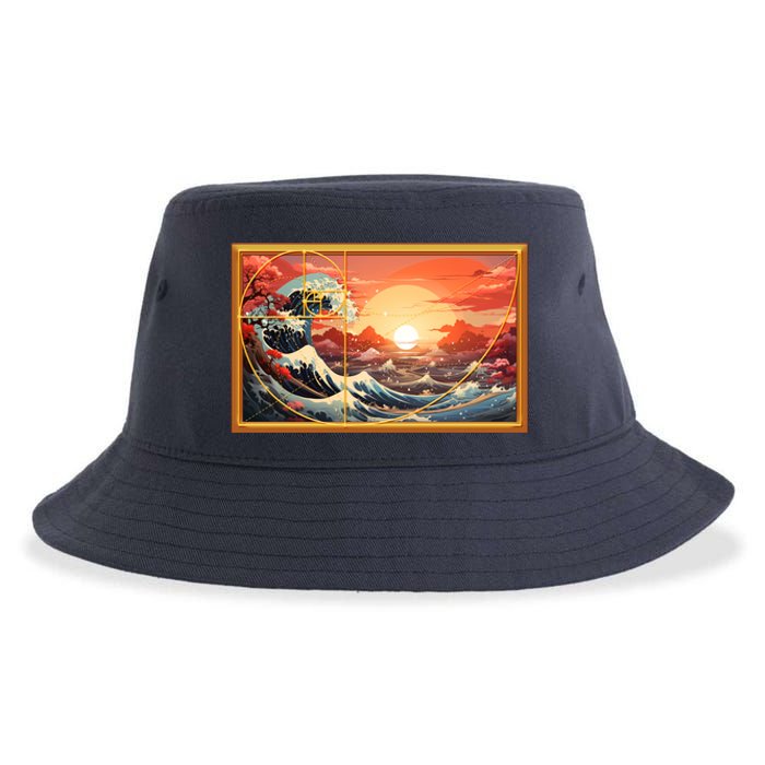 The Great Golden Ratio Wave Sustainable Bucket Hat