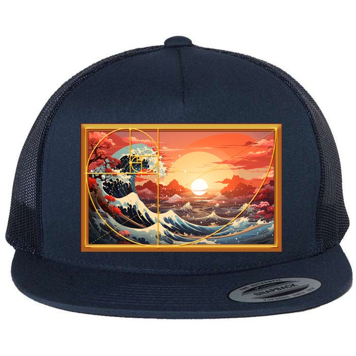 The Great Golden Ratio Wave Flat Bill Trucker Hat