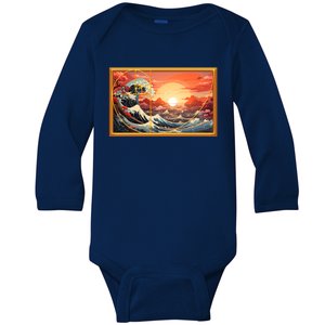 The Great Golden Ratio Wave Baby Long Sleeve Bodysuit