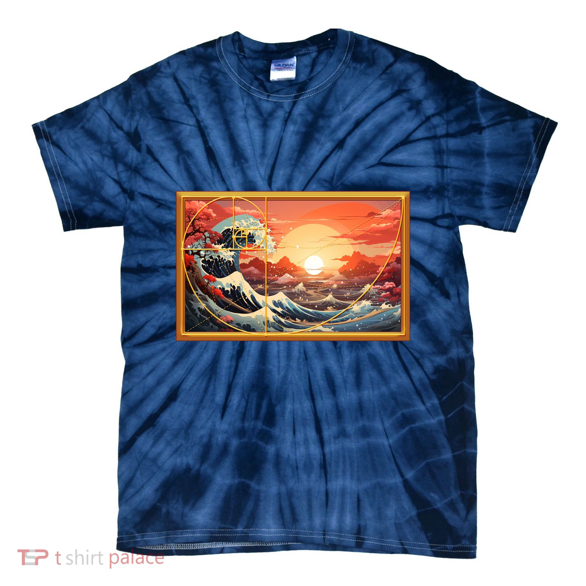 The Great Golden Ratio Wave Tie-Dye T-Shirt