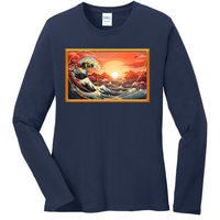 The Great Golden Ratio Wave Ladies Long Sleeve Shirt