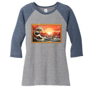 The Great Golden Ratio Wave Women's Tri-Blend 3/4-Sleeve Raglan Shirt