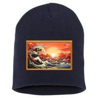 The Great Golden Ratio Wave Short Acrylic Beanie