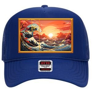 The Great Golden Ratio Wave High Crown Mesh Back Trucker Hat