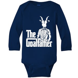 The Goatfather Goat Lover Animal Fun Gift Baby Long Sleeve Bodysuit