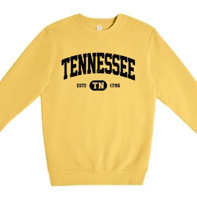 Tennessee Great Gift Retro Vintage Tennessee Gift Funny Gift Tn Premium Crewneck Sweatshirt