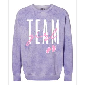 Team Girl Gender Reveal Baby Shower Pink Or Blue Colorblast Crewneck Sweatshirt