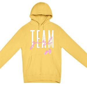 Team Girl Gender Reveal Baby Shower Pink Or Blue Premium Pullover Hoodie