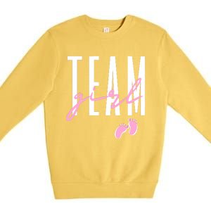 Team Girl Gender Reveal Baby Shower Pink Or Blue Premium Crewneck Sweatshirt