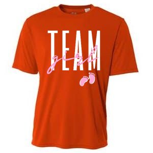 Team Girl Gender Reveal Baby Shower Pink Or Blue Cooling Performance Crew T-Shirt