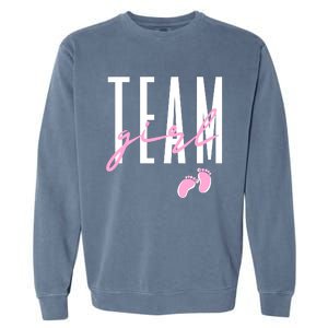 Team Girl Gender Reveal Baby Shower Pink Or Blue Garment-Dyed Sweatshirt