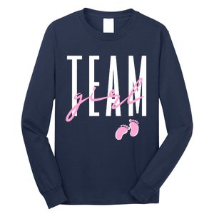 Team Girl Gender Reveal Baby Shower Pink Or Blue Long Sleeve Shirt