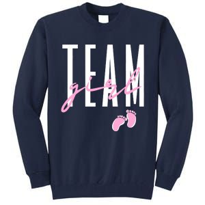 Team Girl Gender Reveal Baby Shower Pink Or Blue Tall Sweatshirt