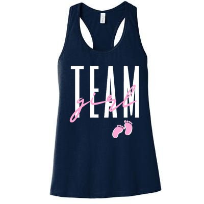 Team Girl Gender Reveal Baby Shower Pink Or Blue Women's Racerback Tank