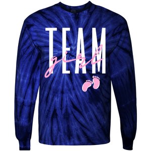 Team Girl Gender Reveal Baby Shower Pink Or Blue Tie-Dye Long Sleeve Shirt