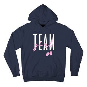 Team Girl Gender Reveal Baby Shower Pink Or Blue Tall Hoodie