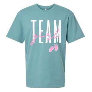 Team Girl Gender Reveal Baby Shower Pink Or Blue Sueded Cloud Jersey T-Shirt